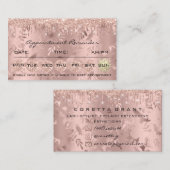 100アポイントメントリマインダーフローラメイクアップラッッシュヘア 名刺 (正面/裏面)