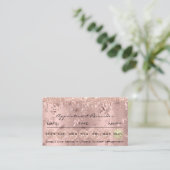 100アポイントメントリマインダーフローラメイクアップラッッシュヘア 名刺 (スタンド正面)