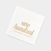 100エレガント誕生日金モダン箔ナプキンス 箔ナプキン (左)