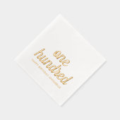 100エレガント誕生日金モダン箔ナプキンス 箔ナプキン (右)