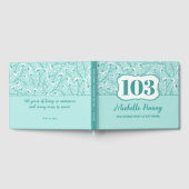 100エレガントth誕生日ゲストブック ゲストブック (全面)