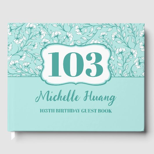 100エレガントth誕生日ゲストブック ゲストブック (正面)