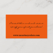 100オレンジチータプリント名刺 名刺 (裏面)