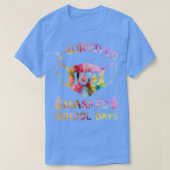 100カ生き延びミップの学校日子供へ先生 Tシャツ (デザイン正面)