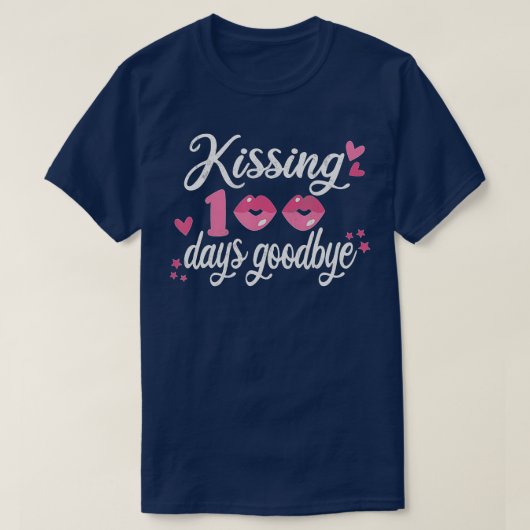 100キスをする日さよなら先生プレスクールキン Tシャツ (デザイン正面)