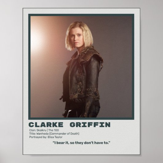 100クラーク・グリフィン・ポスター ポスター (正面)