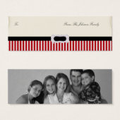 100クリスマスフォトストライプのギフトパーソナライズされたラベル (正面&裏面)