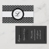 100グレー水玉模様ポカドット名刺 名刺 (正面/裏面)