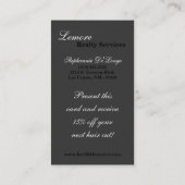 100グレー水玉模様ポカドット名刺 名刺 (裏面)