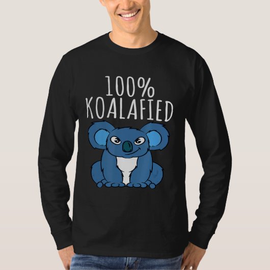 100コアラフおもしろいィドプンメッセージコアラ恋人 Tシャツ (正面)