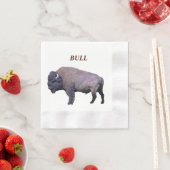 100コーインドカクテル紙ナプキン（バッファロー付） 縁ありカクテルナプキン (インサイチュ)