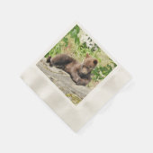 100コーインドカクテル紙ナプキンw/cub 縁ありカクテルナプキン (角)