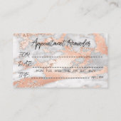 100スキンケアアポイントメントリマインダーバラ大理石 名刺 (裏面)