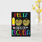 100ダイアスデエスクエラスペインのティー100学校の日 カード (黄色い花)