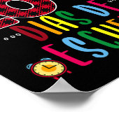 100ディアスデラエスクエラTee 100日の学期 ポスター (角)