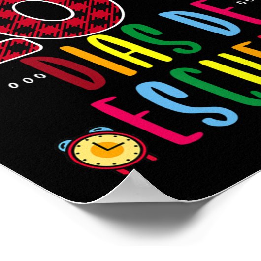 100ディアスデラエスクエラTee 100日の学期 ポスター (角)