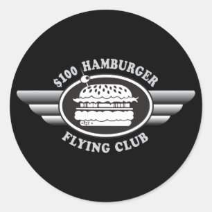 100ドルハンバーガー – ク飛んでいるラブ ラウンドシール