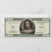 100ドル札のバチェロレッテパーティー 招待状 (正面)