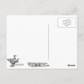 100ドル札の折り紙の鳥 ポストカード (裏面)