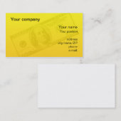 "100ドル札"の名刺 名刺 (正面/裏面)