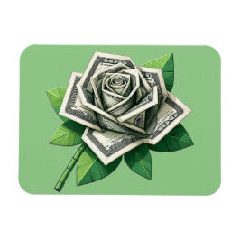 100ドル紙幣の折り紙バラ芸術 マグネット