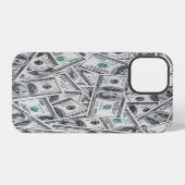 100ドル紙幣の背景 iPhoneケース (裏面横)
