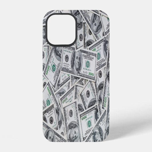 100ドル紙幣の背景 iPhoneケース (裏面)
