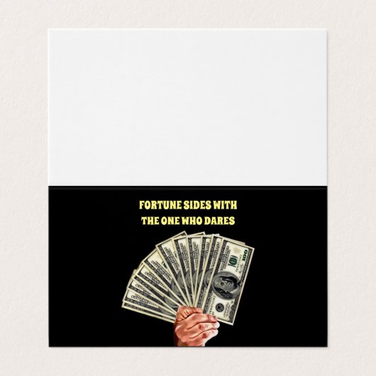 100ドル紙幣の金融整理券を持つ手 名刺 (外部フラット)