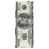 100ドル紙幣抱き枕 ワインギフトバッグ (裏面)