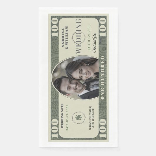 100ドル紙幣結婚写真 (正面)