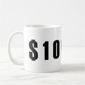 100ドル コーヒーマグカップ (左)