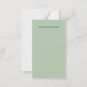 100ドーナ与えーのプランの変更の日付カード ノートカード (裏面)