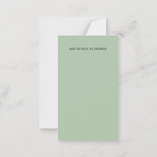 100ドーナ与えーのプランの変更の日付カード ノートカード (裏面)