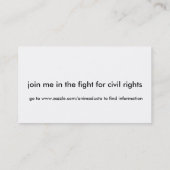 100パックの人権カード 名刺 (裏面)