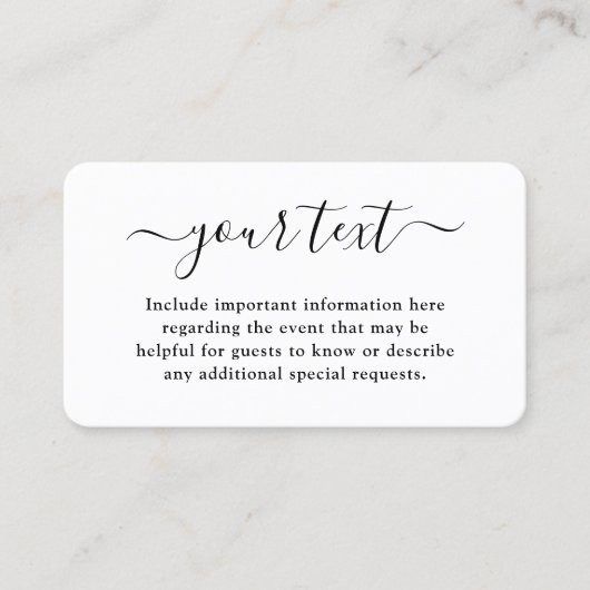 100パックシンプルスクリプトと写真のエンク結婚ロージャ 名刺 (正面)