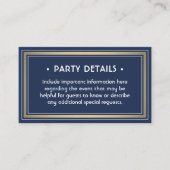 100パック詳細エンクローエレガントジャNavy Blue金ゴールド 名刺 (正面)