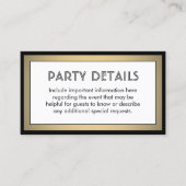 100パック詳細エンクロージャブラック、ホワイト、および金ゴールド 名刺 (正面)