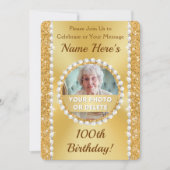 100パーソナライズされたバースデーパーティ招待状 招待状 (正面)