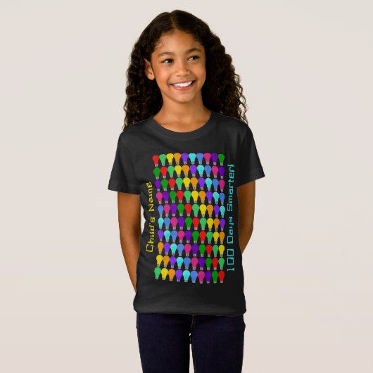 100パーソナライズされた日頭が切れる、100日の学校 Tシャツ (正面フル)