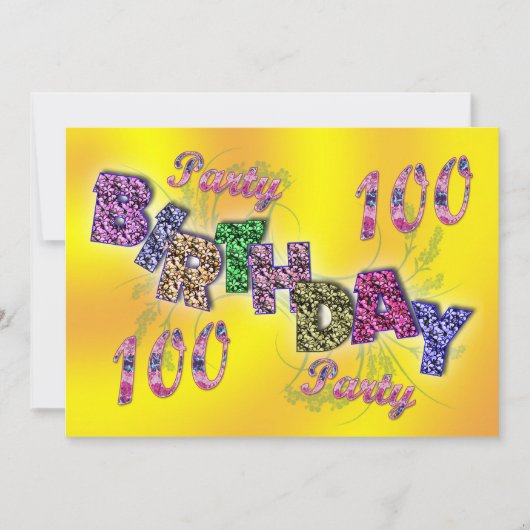 100パーティの招待状 招待状 (正面)