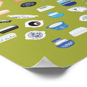 100ピースのPyrex – 緑 ポスター (角)