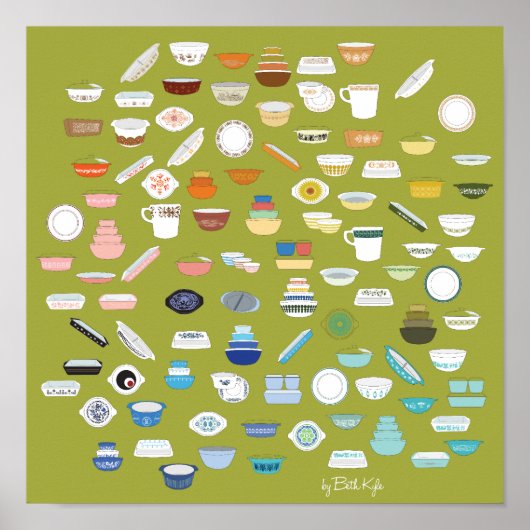 100ピースのPyrex – 緑 ポスター (正面)