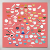 100ピースのPyrex – 赤 ポスター (正面)