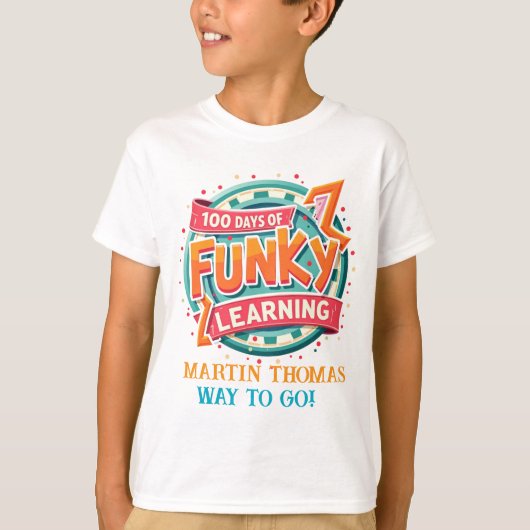 100ファンキー日学:パーソナライズされたデザイン Tシャツ (正面)