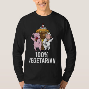 100ベジタリアンベジエAFビーガン声明メンズウォーム Tシャツ