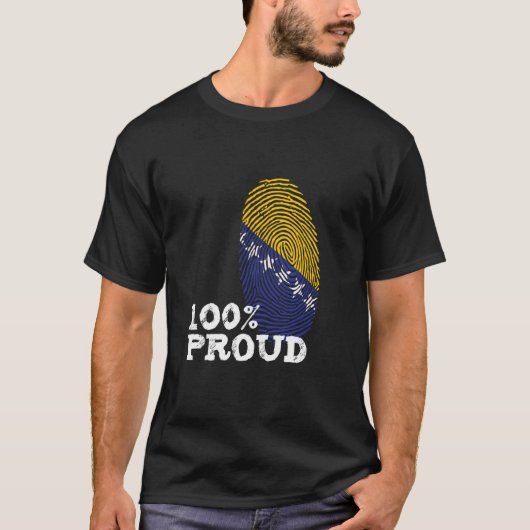 100ボスニア誇りを持ったヘルツェゴビナ誇りを持った国旗 Tシャツ (正面)