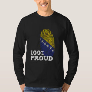 100ボスニア誇りを持ったヘルツェゴビナ誇りを持った国旗 Tシャツ