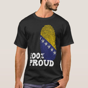 100ボスニア誇りを持ったヘルツェゴビナ誇りを持った国旗 Tシャツ