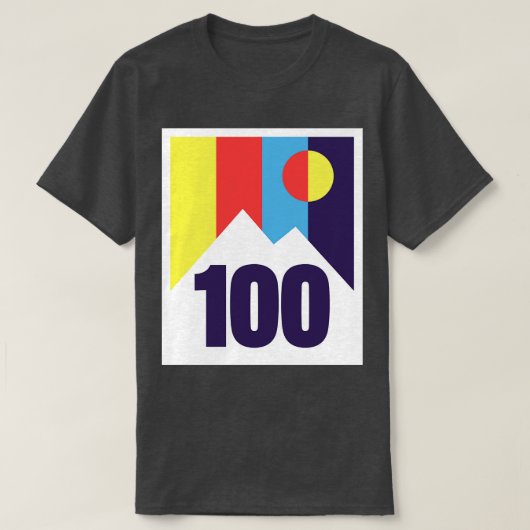 100マイルズマウンテンサンセット Tシャツ (デザイン正面)