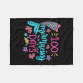 100メルマージング日の学校マーメイドテールガールティー フリースブランケット (正面(横))